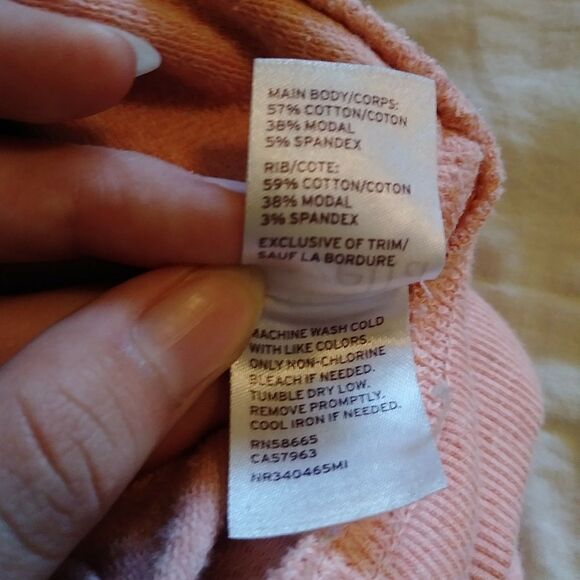 Zella Blush Pink Scoop Neck Sweatshirt w/ Pocket - Picture 7 of 7